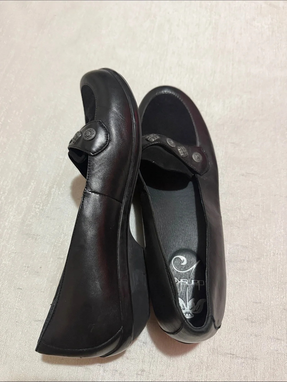 Dansko Olena Women's Black Slip-On Loafers Classic Comfort Vintage Style Size 41